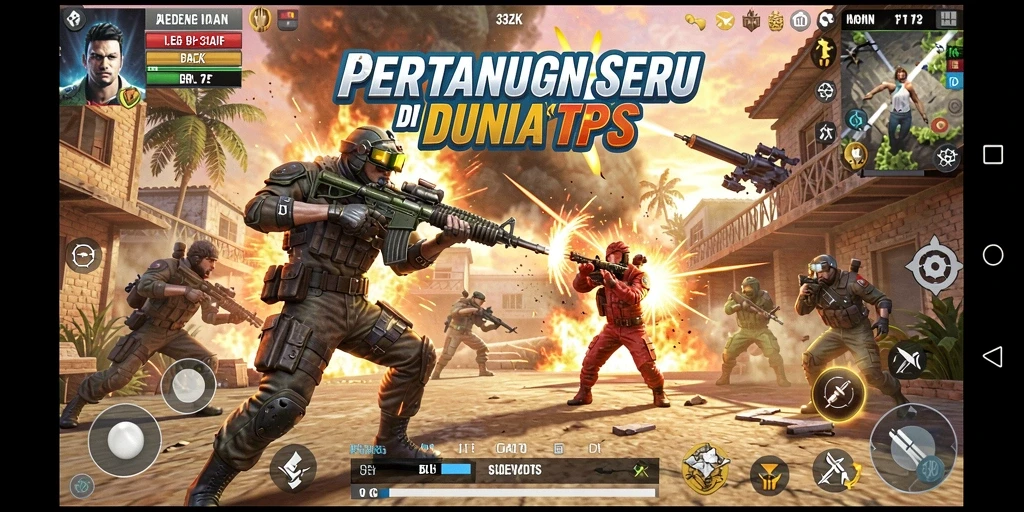 Screenshot menampilkan aksi seru dalam gameplay TPS 33ZK.