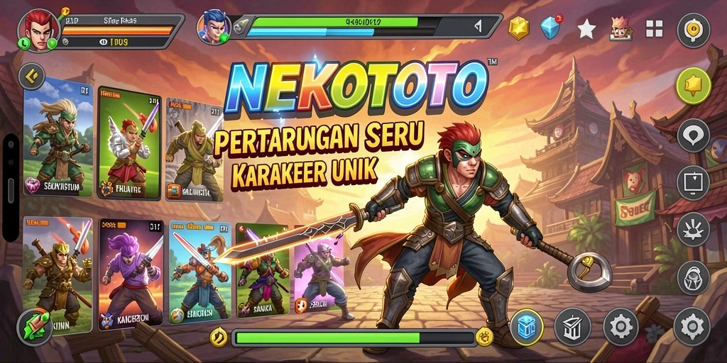 Gameplay seru dengan pertarungan mendebarkan di NEKOTOTO.