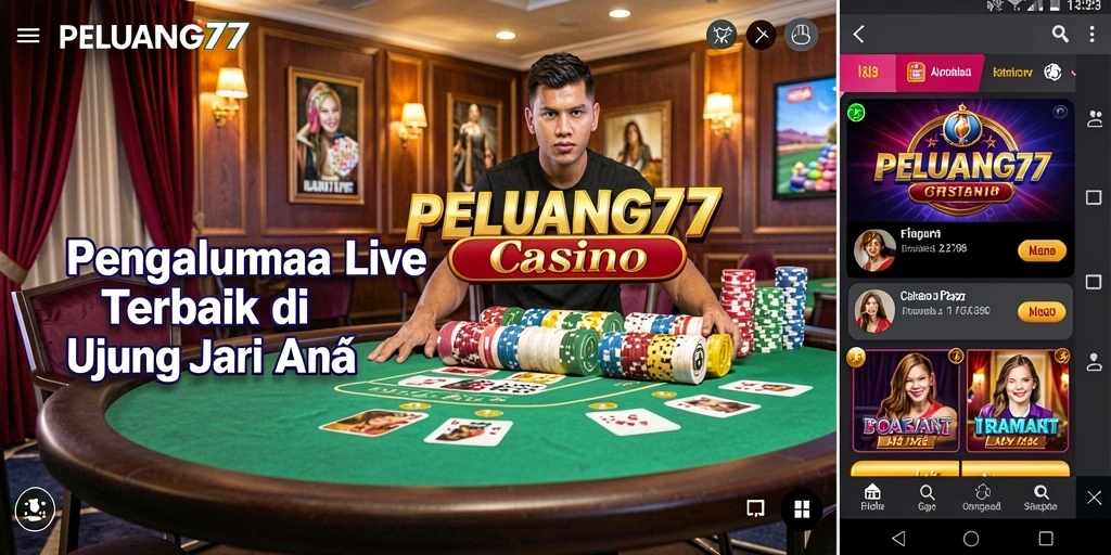 Tampilan gameplay Live Casino PELUANG77 yang mengasyikkan dan interaktif.