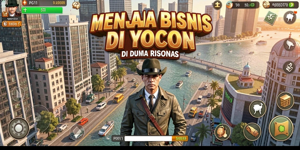 Tampilan menarik dari gameplay PG11 yang melibatkan strategi bisnis.