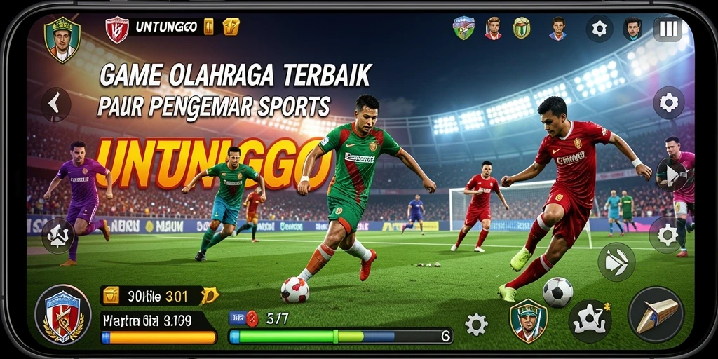 Tampilan menarik dari gameplay UNTUNGGO dalam aksi olahraga.